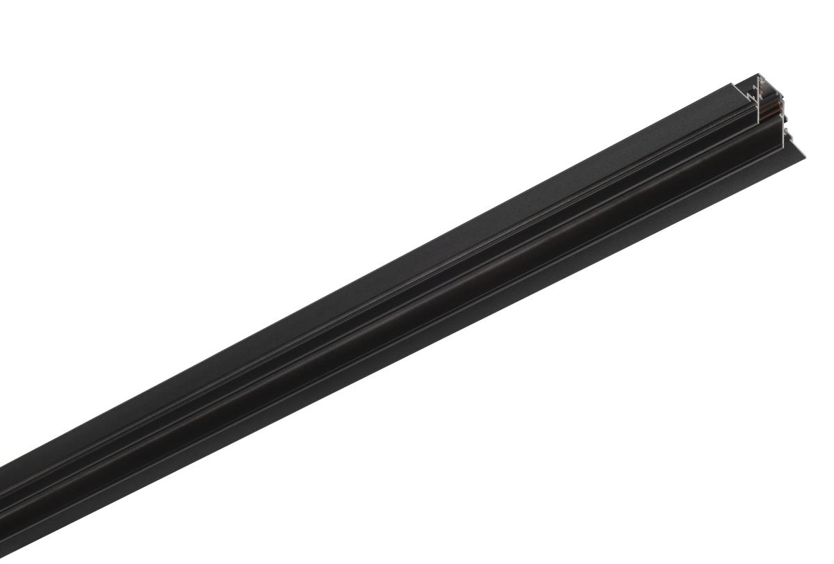 SLV - 1 m inbouwrail, 48V TRACK, zwart, DALI - 1006557