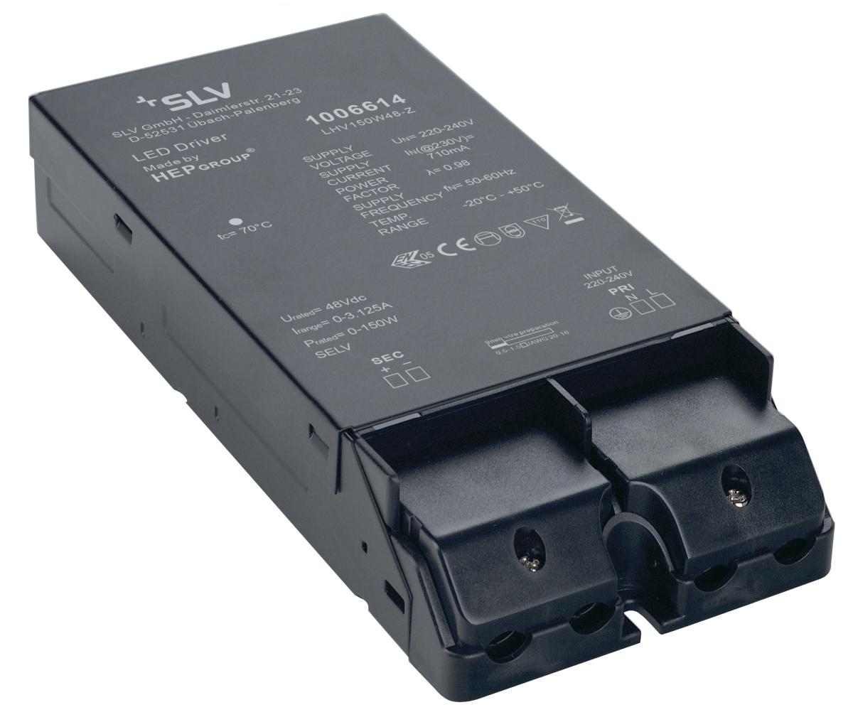 SLV - ledvoeding, 48V 150 W zwart - 1006614
