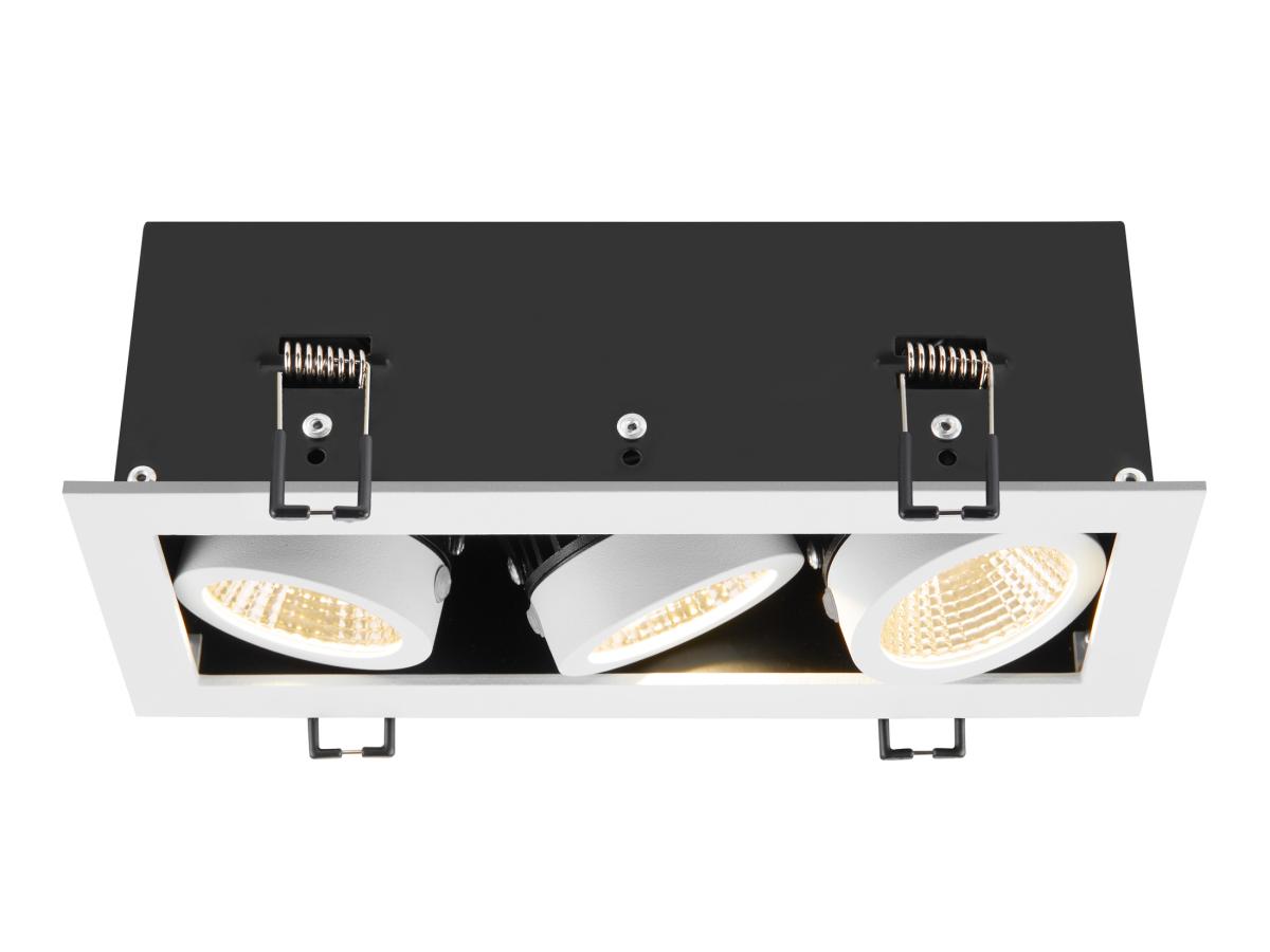 SLV - KADUX, plafondinbouwarmatuur, triple, 3000 K, 38°, IP 20 - 1007568