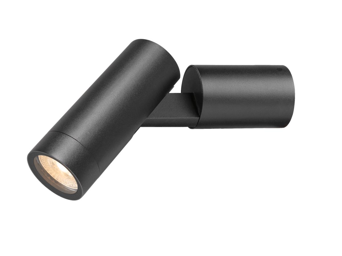 SLV - S TUBE, wandopbouwarmatuur, rund, 1x max. 10 W GU10, zwart - 1007653