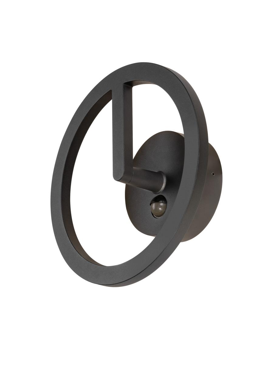 SLV - Q RING, wandlamp, sensor, 3000 K, IP54, zwart - 1007916