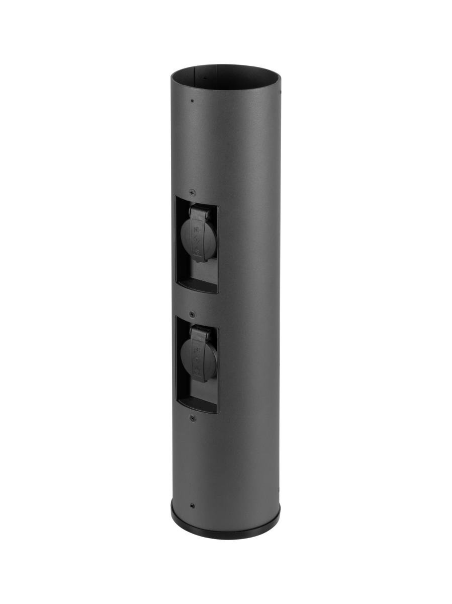SLV - M POL 60 Pole, Paal, twee contactdozen, antraciet, 53,4 cm - 1008474