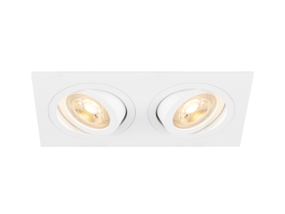 SLV - NEW TRIA® 155, plafondinbouwarmatuur, vierkant, 2 x GU10 - 1008509
