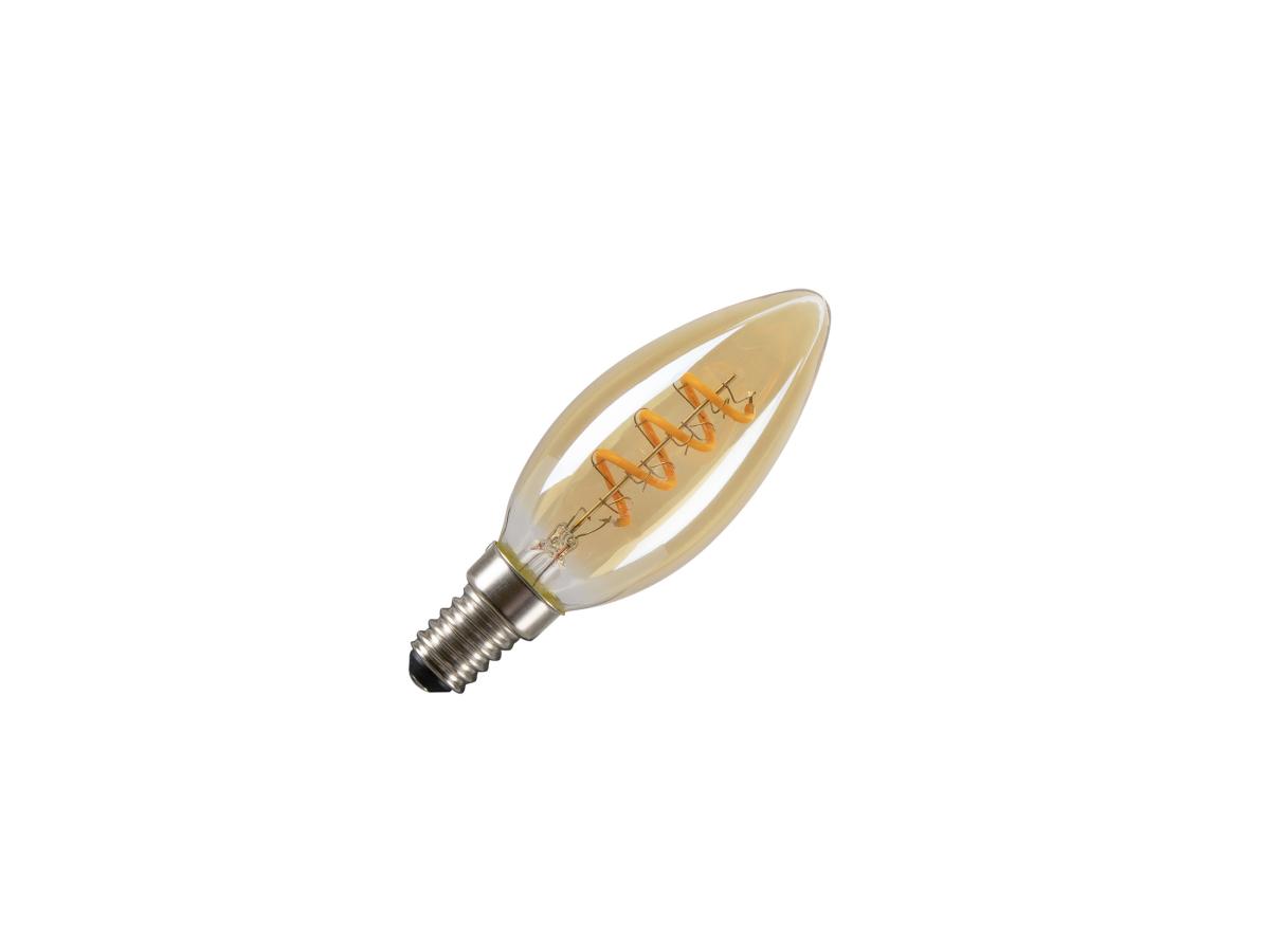 SLV - LED C35, ledarmatuur, goud, E14, 2 W, 1800 K - 1008647