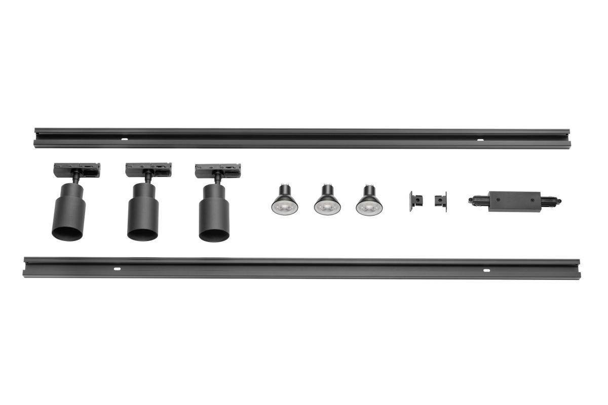 SLV - PURI 2.0, 1Ph, Triple track set, QPAR51, zwart - 1008903