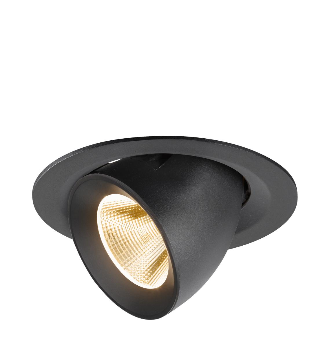 SLV - NUMINOS® GIMBLE M, plafondinbouwarmatuur, 2700K, 20°, zwart - 1009541