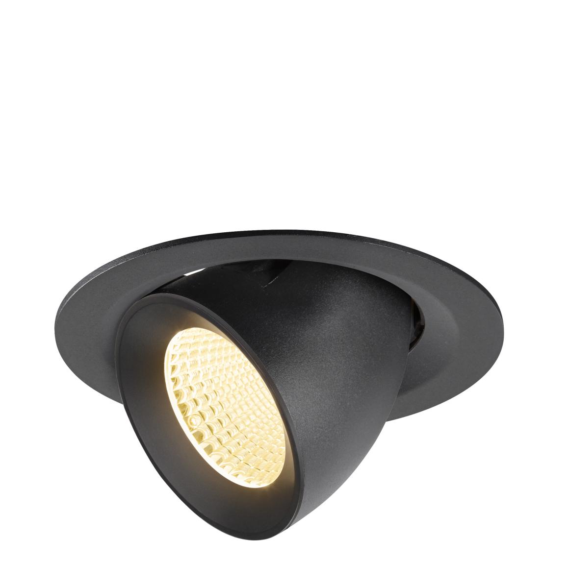SLV - NUMINOS® GIMBLE M, plafondinbouwarmatuur, 3000K, 40°, zwart - 1009562