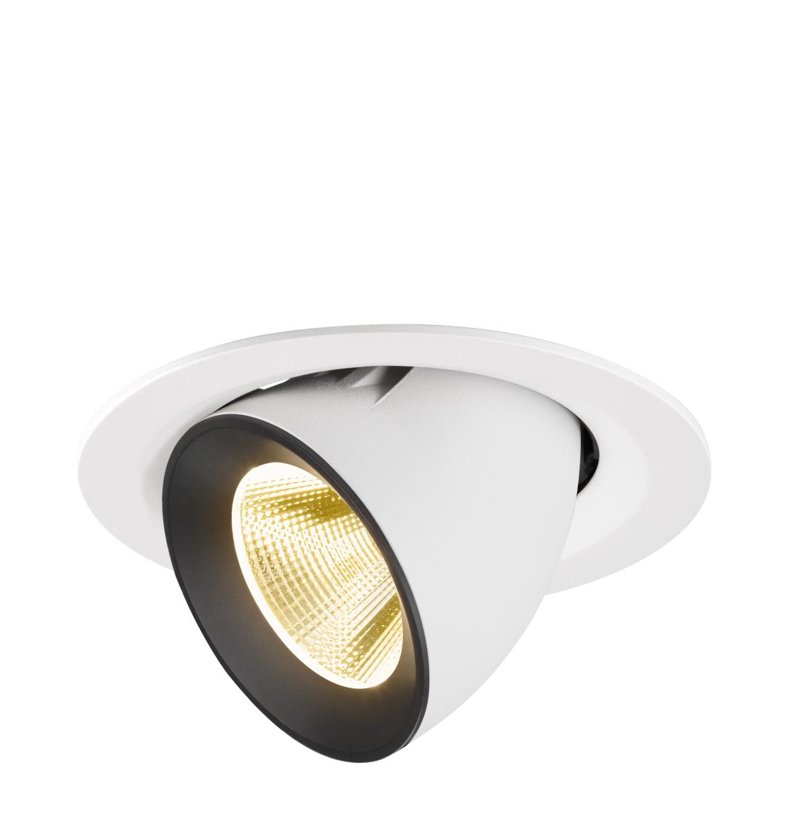 SLV - NUMINOS® GIMBLE M, plafondinbouwarmatuur wit/zwart 3000 K - 1009568