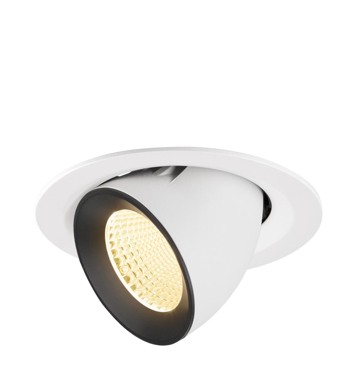 SLV - NUMINOS® GIMBLE M, plafondinbouwarmatuur wit/zwart 3000 K - 1009571