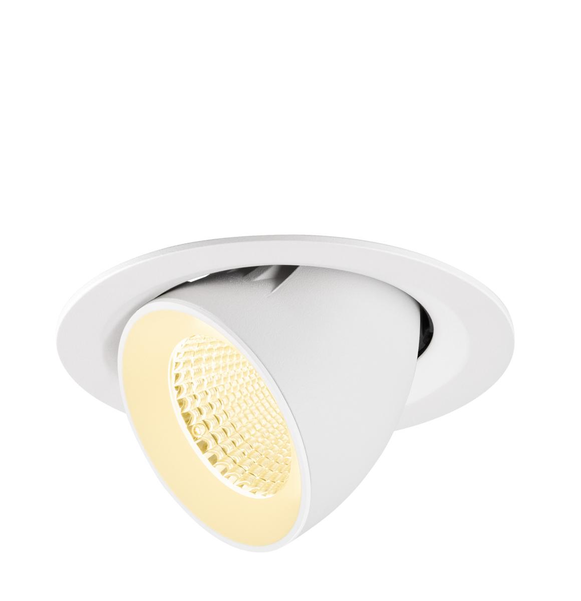 SLV - NUMINOS® GIMBLE M, plafondinbouwarmatuur, 3000K, 40°, wit - 1009572