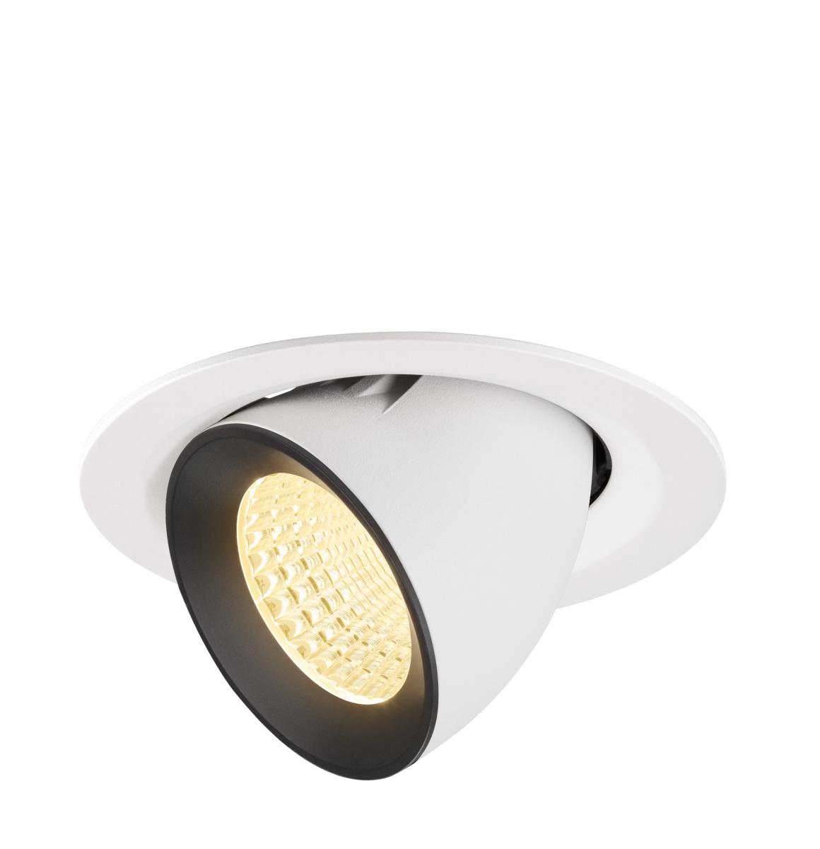 SLV - NUMINOS® GIMBLE M, plafondinbouwarmatuur wit/zwart 3000 K - 1009574
