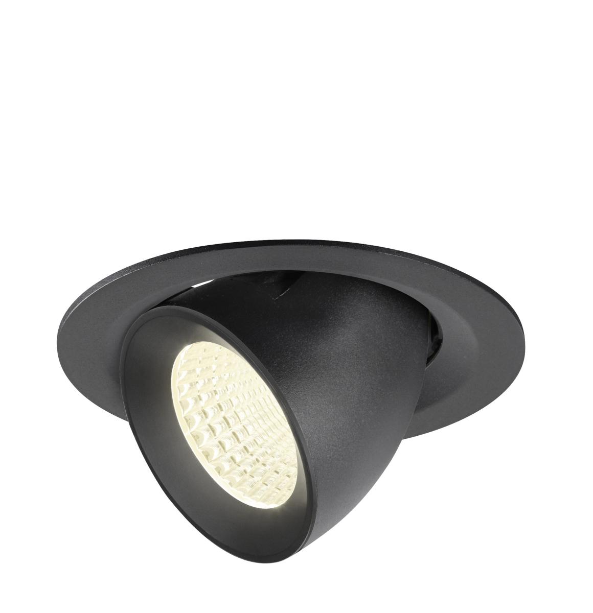 SLV - NUMINOS® GIMBLE M, plafondinbouwarmatuur, 4000K, 55°, zwart - 1009583
