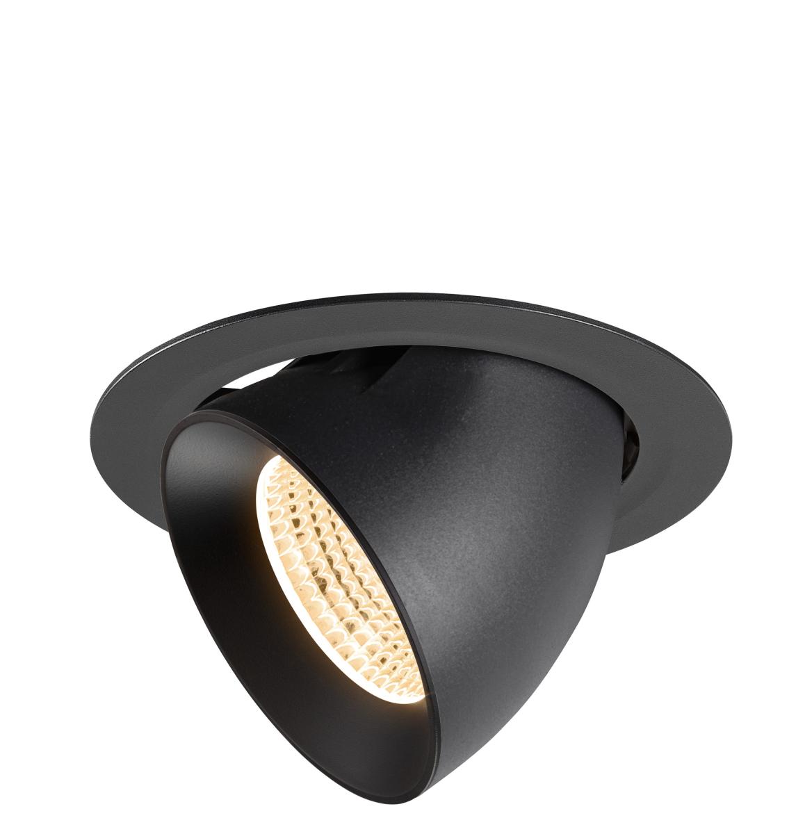 SLV - NUMINOS® GIMBLE XL, plafondinbouwarmatuur, 2700K, 55°, zwart - 1009870