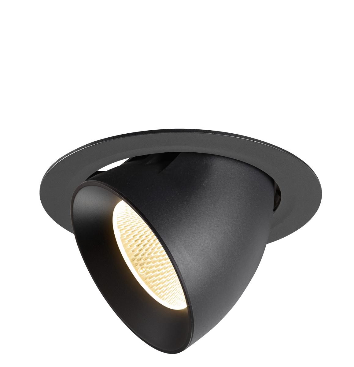 SLV - NUMINOS® GIMBLE XL, plafondinbouwarmatuur, 3000K, 20°, zwart - 1009882