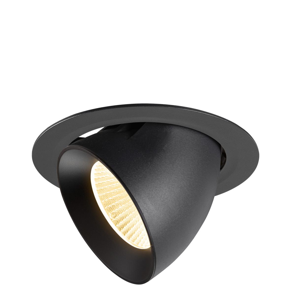 SLV - NUMINOS® GIMBLE XL, plafondinbouwarmatuur, 3000K, 40°, zwart - 1009885
