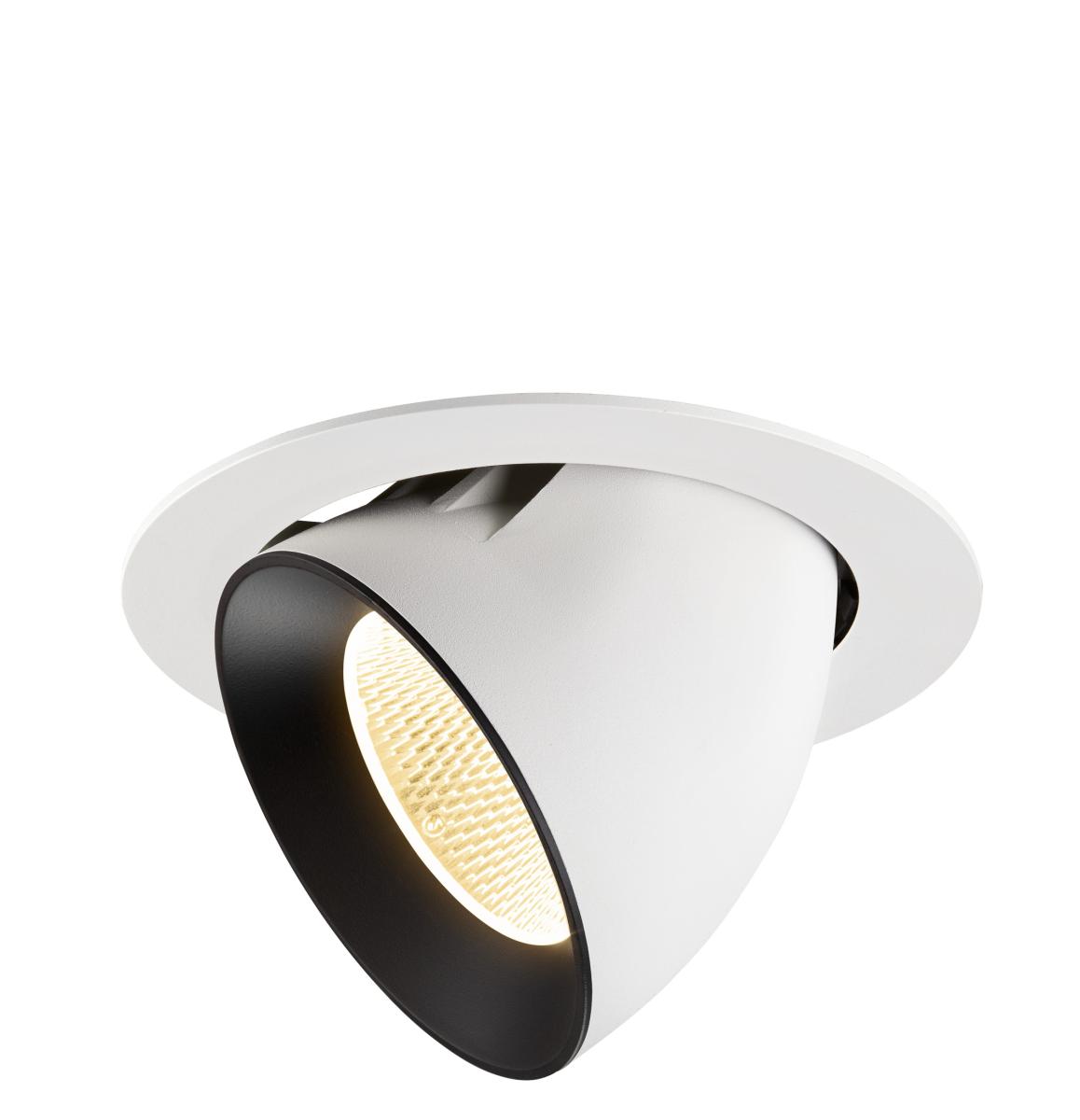SLV - NUMINOS® GIMBLE XL, plafondinbouwarmatuur wit/zwart 3000 K - 1009891