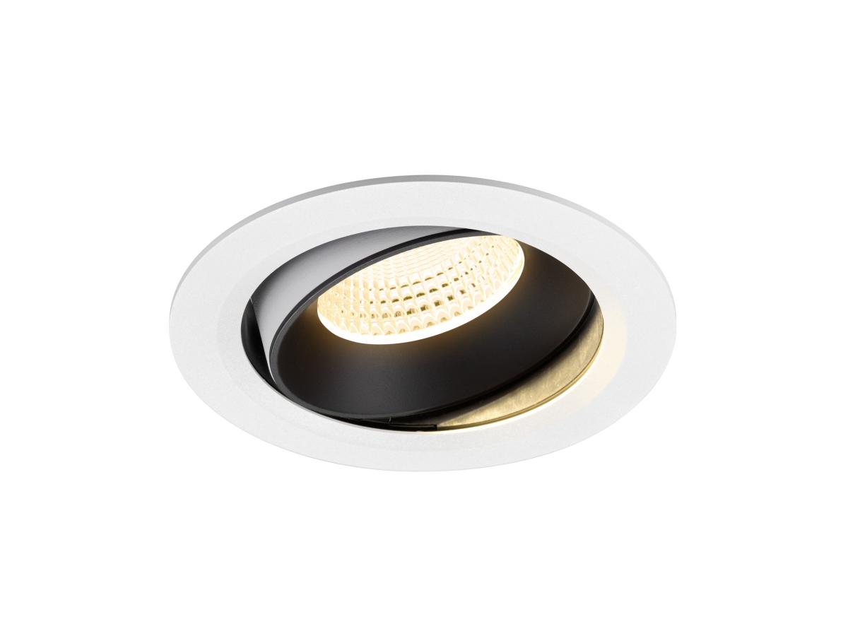 SLV - NUMINOS® MOVE XL, plafondinbouwarmatuur wit/zwart 3000 K 55° - 1010005