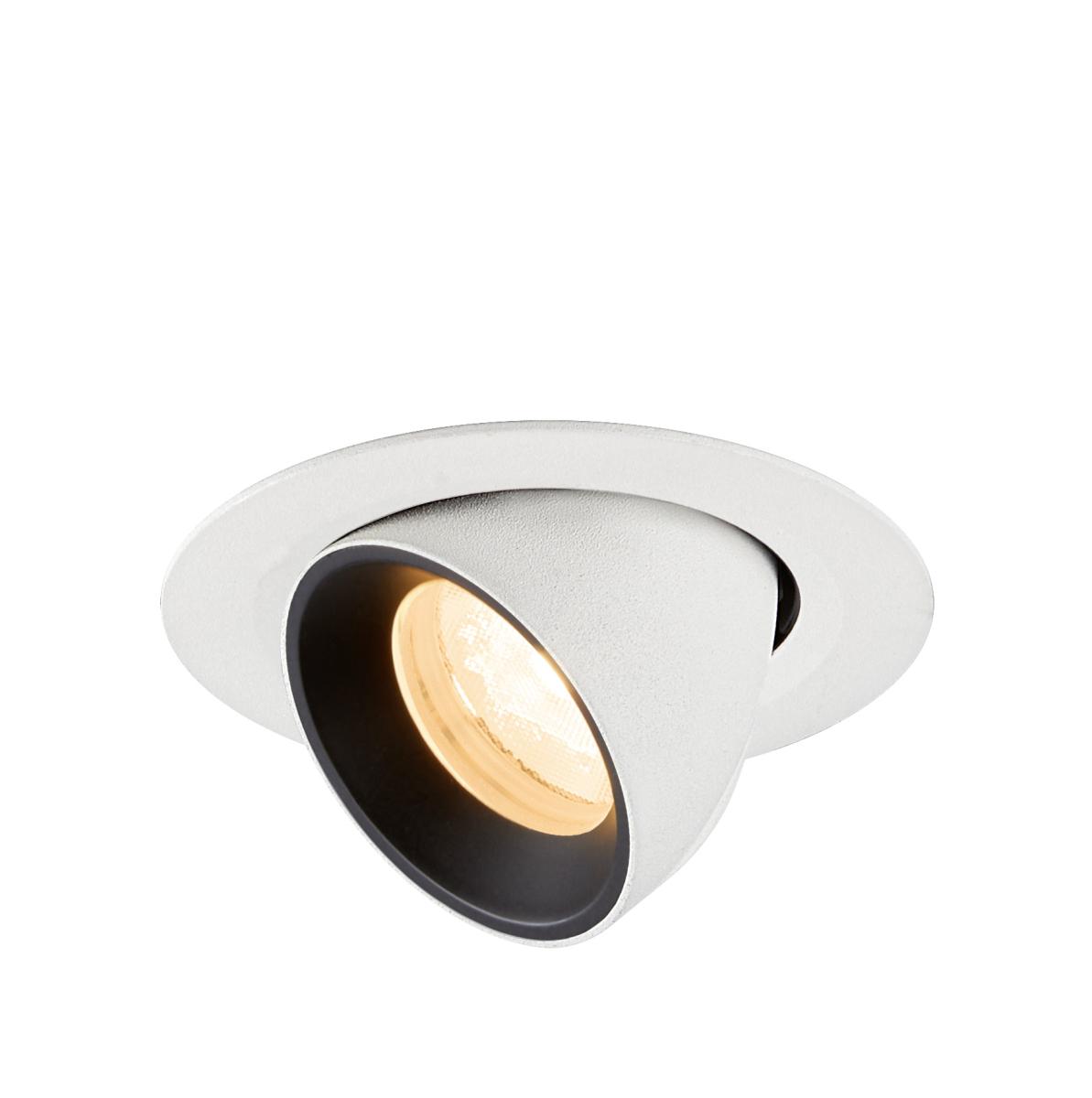 SLV - NUMINOS® GIMBLE XS, plafondinbouwarmatuur wit/zwart 2700 K - 1010038