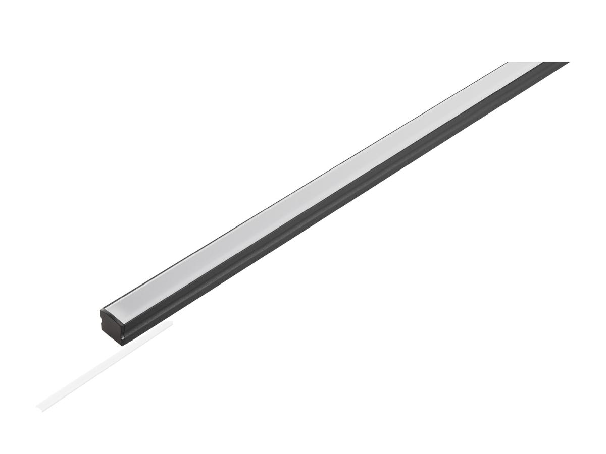 SLV - LEDSTRIP SET, PROFIEL OPBOUW + DIFFUSOR 5*1M, S, zwart - 1012477