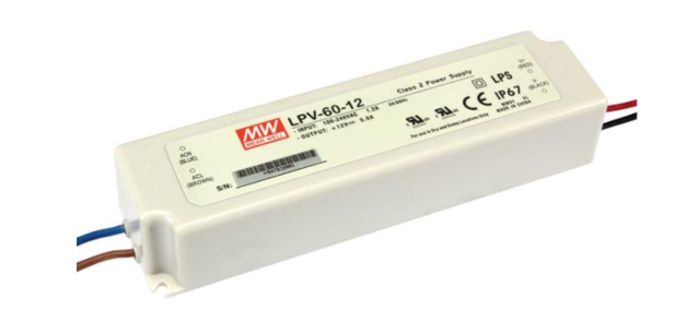 MEAN WELL - SCHAKELENDE VOEDING 1 UITGANG 60 W 12 V - LPV-60-12