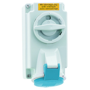 Bals - opbouw cee stopcontact 16A 3P+A 230V IP44 + schakelaar + ver - 1641