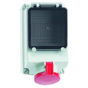 Bals - opbouw cee stopcontact 63A 3P+N+A 400V IP44, beveiligbaar - 15036