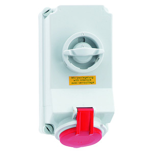 Bals - opbouw cee stopcontact 16A 3P+A 400V IP44, + schakelaar + ve - 16038