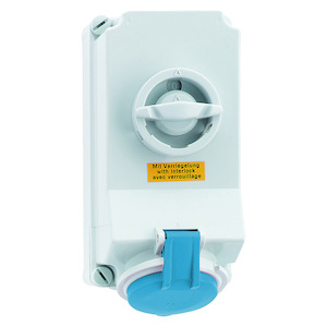 Bals - opbouw cee stopcontact 32A 2P+A 230V IP44, + schakelaar + ve - 16097