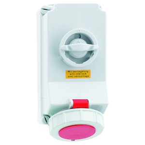 Bals - opbouw cee stopcontact 16A 6P+A 400V IP67, + schakelaar + ve - 16380