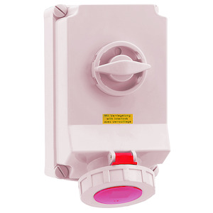 Bals - opbouw cee stopcontact 63A 3P+N+A 400V IP67, + schakelaar +v - 16886