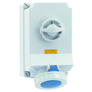 Bals - opbouw cee stopcontact 63A 3P+A 230V IP67, + schakelaar + ve - 16934