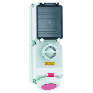 Bals - opbouw cee stopcontact 32A 3P+A 400V IP67+schakelaar+vergend - 17026
