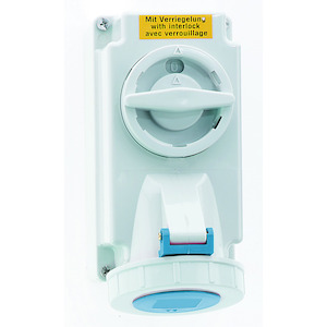 Bals - opbouw cee stopcontact 16A 3P+A 230V IP67, + schakelaar + ve - 160053