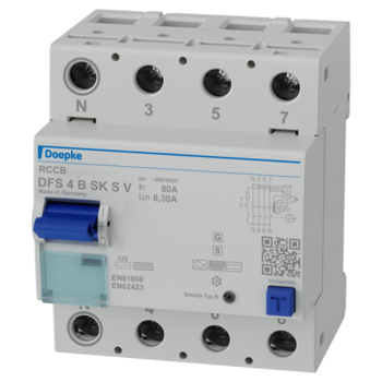 Doepke - FI Schutzschalter 4p: DFS4 080 4/0,30 B SK S V500 - 09156982