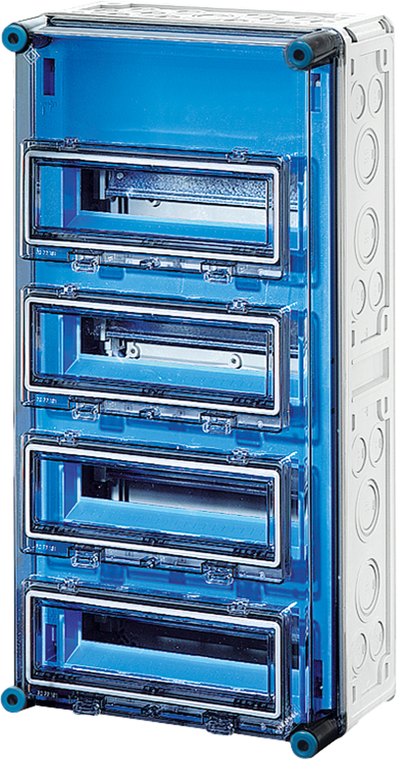 Hensel - MI behuizing voor automaten met klapdeksels 4x12 modules - 2000614