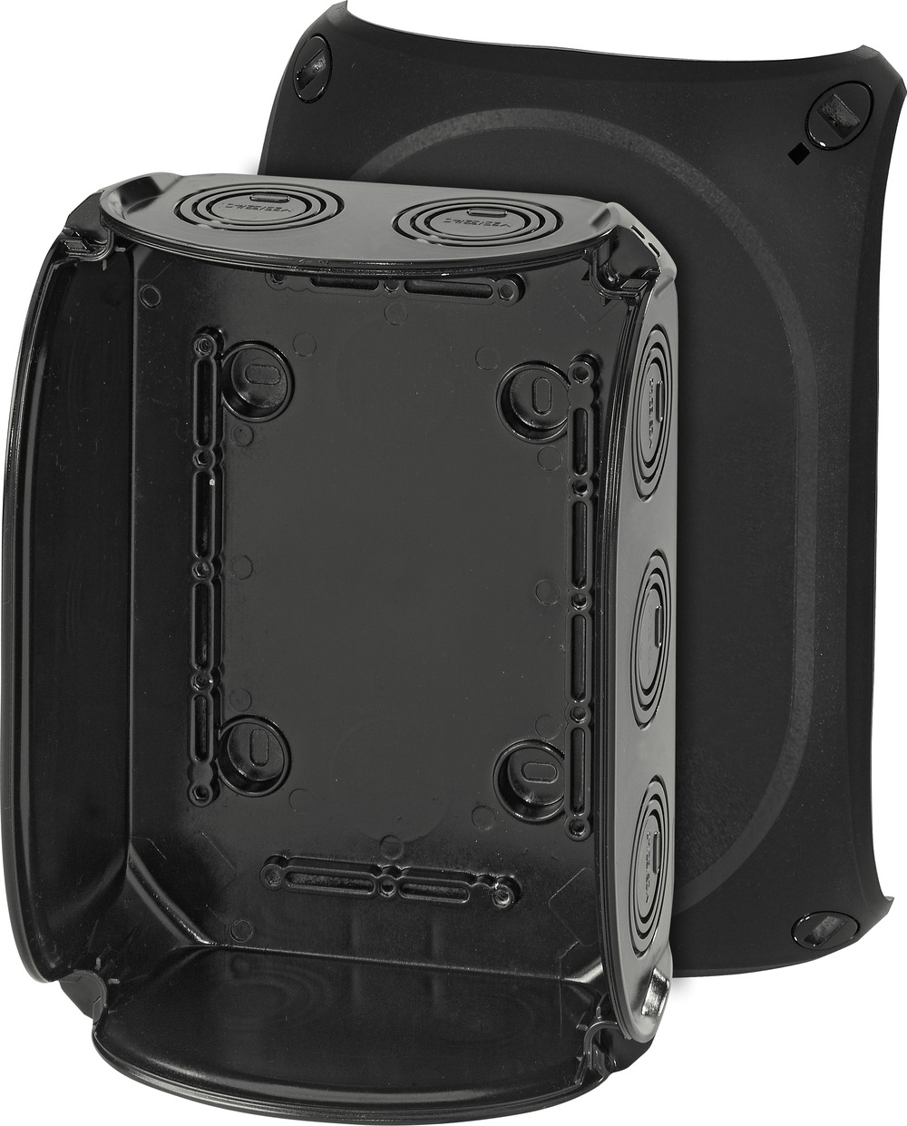 Hensel - Aftakdoos weersbestendig leeg, zwart, 210x155x92mm - 62000064
