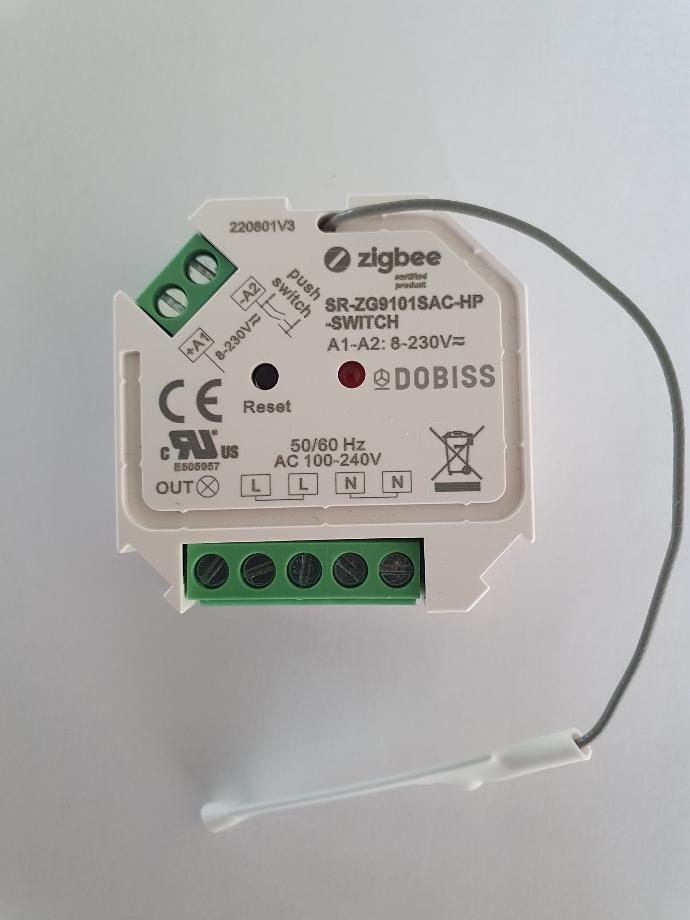 Dobiss - Zigbee relais met drukknop input - DO5469