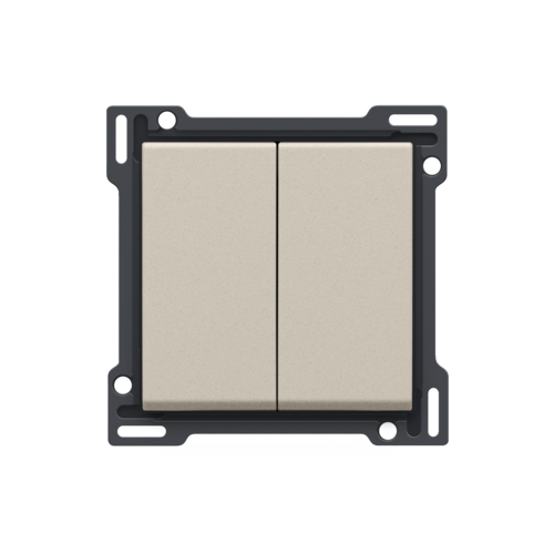 Niko - Set schakelaar/drukknop 2v sand textured - 138-61505