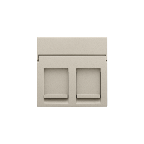 Niko - Centraalplaat data 2x RJ sand textured - 138-65200