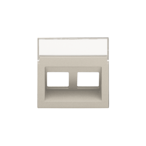 Niko - Centraalplaat data 2x RJ schuin sand textured - 138-65400