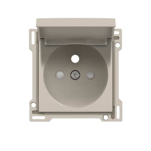 Niko - Set stopcontact klapdeksel 28,5mm sand textured - 138-66603