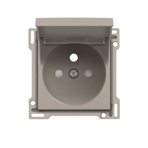 Niko - Set stopcontact klapdeksel 28,5mm claystone textured - 140-66603