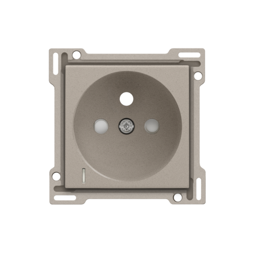 Niko - Set stopcontact spanningslens 28,5mm claystone textured - 140-66607