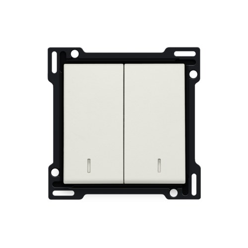 Niko - Set schakelaar/drukknop 2v 2 lenzen light grey - 141-61507