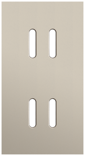 Niko - Rocker NHC afdekplaat 2v V71mm steel champagne - 166-46852