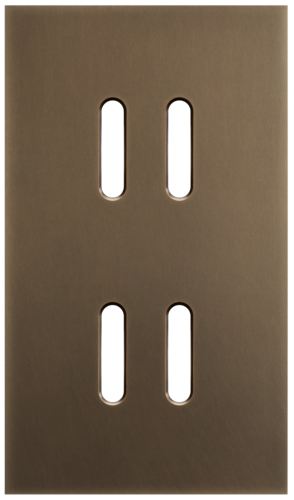 Niko - Rocker plaat 2v V60mm dark bronze patina - 211-56252