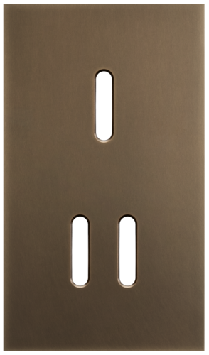 Niko - Rocker plaat 2v V60mm dark bronze patina - 211-56253