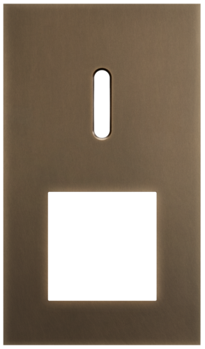Niko - Rocker plaat 2v V60mm dark bronze patina - 211-56255