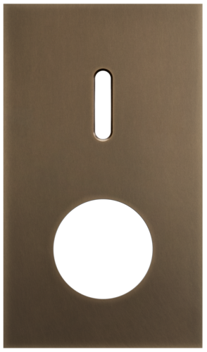 Niko - Rocker plaat 2v V60mm dark bronze patina - 211-56257