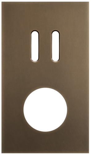 Niko - Rocker plaat 2v V60mm dark bronze patina - 211-56258